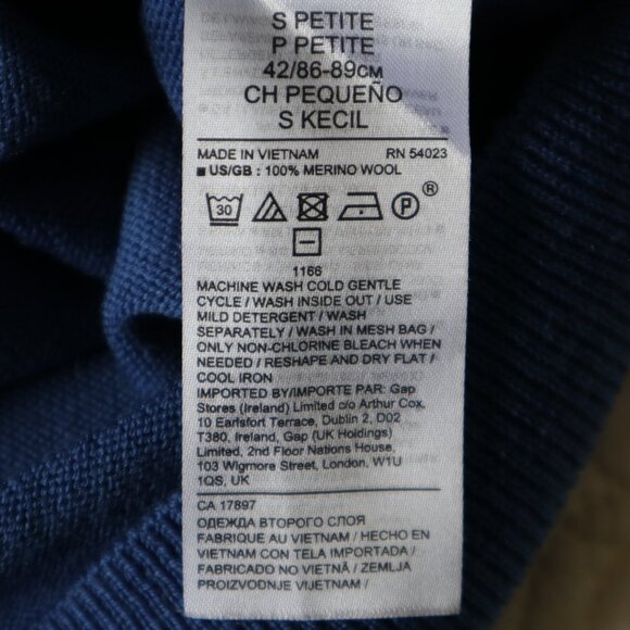 Blue Merino Wool Banana Republic Knit Crew Neck Sweater - Picture 7 of 7
